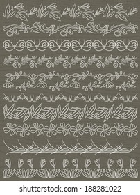 Set of Lace Paper with flower, vector illustration