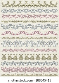 Set of Lace Paper with flower, vector illustration