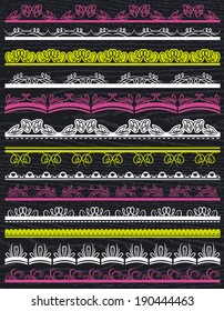 Set of Lace Paper with flower, vector