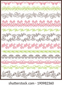 Set of Lace Paper with flower, vector