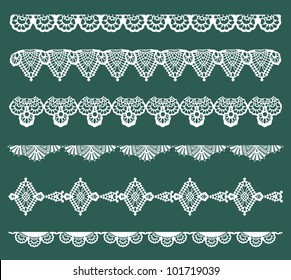 Set of Lace Ribbons - for design and scrapbook - in vector