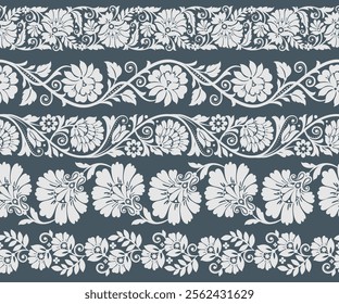 Set Lace seamless background Geometric ethnic oriental ikat seamless pattern Design for background, carpet, wallpaper, clothing, wrapping, Batik, fabric, embroidery style.
