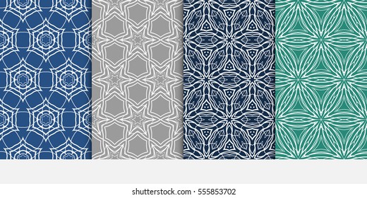 set of Lace seamless pattern. floral ornament. Creative Vector illustration. for design invitation, background, wallpaper