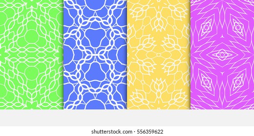 set of Lace seamless pattern. floral ornament. Creative Vector illustration. for design invitation, background, wallpaper