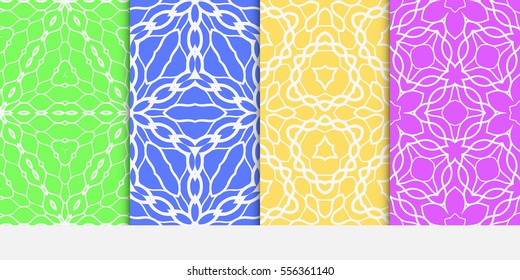 set of Lace seamless pattern. floral ornament. Creative Vector illustration. for design invitation, background, wallpaper