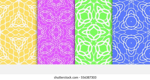 set of Lace seamless pattern. floral ornament. Creative Vector illustration. for design invitation, background, wallpaper