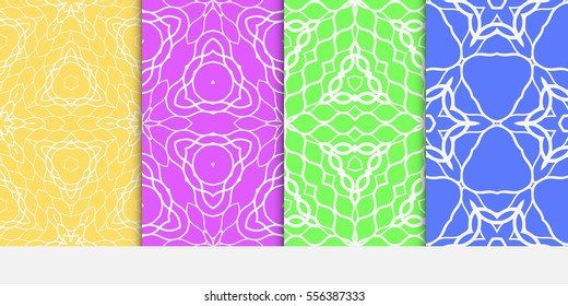 set of Lace seamless pattern. floral ornament. Creative Vector illustration. for design invitation, background, wallpaper
