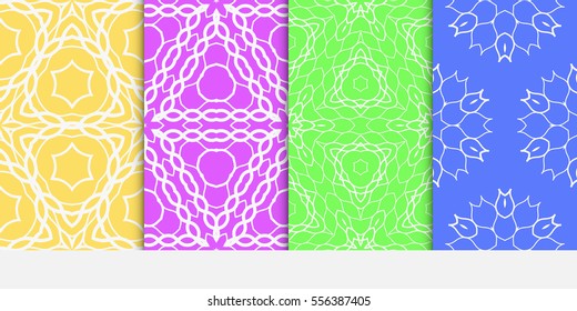 set of Lace seamless pattern. floral ornament. Creative Vector illustration. for design invitation, background, wallpaper