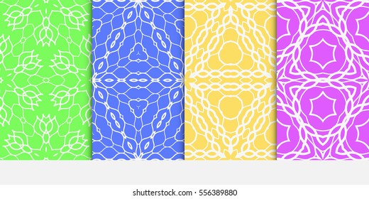 set of Lace seamless pattern. floral ornament. Creative Vector illustration. for design invitation, background, wallpaper