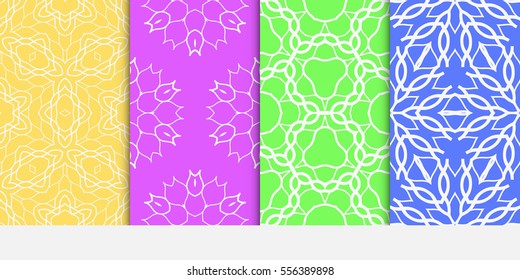 set of Lace seamless pattern. floral ornament. Creative Vector illustration. for design invitation, background, wallpaper
