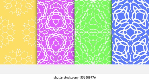 set of Lace seamless pattern. floral ornament. Creative Vector illustration. for design invitation, background, wallpaper