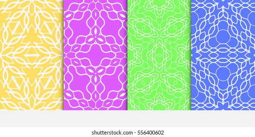 set of Lace seamless pattern. floral ornament. Creative Vector illustration. for design invitation, background, wallpaper