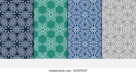 set of Lace seamless pattern. floral ornament. Creative Vector illustration. for design invitation, background, wallpaper