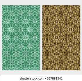 set of Lace seamless pattern with floral ornament. Creative Vector illustration. for design invitation, background, wallpaper