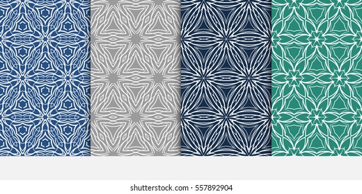 set of Lace seamless pattern. floral ornament. Creative Vector illustration. for design invitation, background, wallpaper
