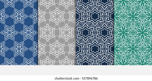 set of Lace seamless pattern. floral ornament. Creative Vector illustration. for design invitation, background, wallpaper