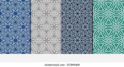 set of Lace seamless pattern. floral ornament. Creative Vector illustration. for design invitation, background, wallpaper
