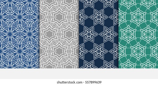 set of Lace seamless pattern. floral ornament. Creative Vector illustration. for design invitation, background, wallpaper