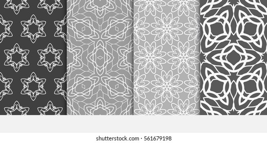 set of Lace seamless pattern. floral ornament. Creative Vector illustration. for design invitation, background, wallpaper, fabric, decor