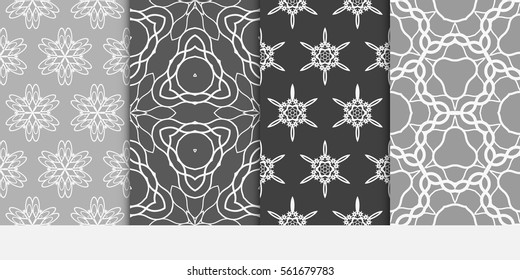 set of Lace seamless pattern. floral ornament. Creative Vector illustration. for design invitation, background, wallpaper, fabric, decor