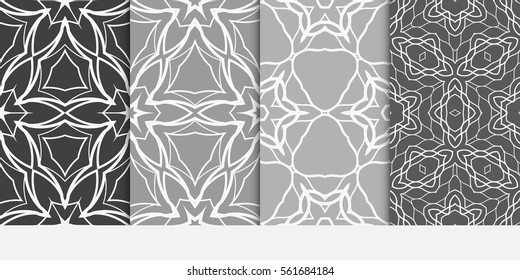 set of Lace seamless pattern. floral ornament. Creative Vector illustration. for design invitation, background, wallpaper