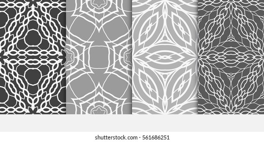 set of Lace seamless pattern. floral ornament. Creative Vector illustration. for design invitation, background, wallpaper