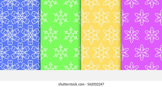 set of Lace seamless pattern with floral ornament. Creative Vector illustration. for design invitation, wallpaper, textile, decor, fabric