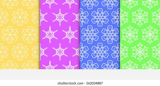 set of Lace seamless pattern with floral ornament. Creative Vector illustration. for design invitation, wallpaper, textile, decor, fabric