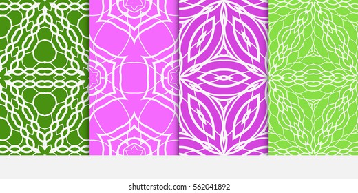set of Lace seamless pattern. floral ornament. Creative Vector illustration. for design invitation, background, wallpaper