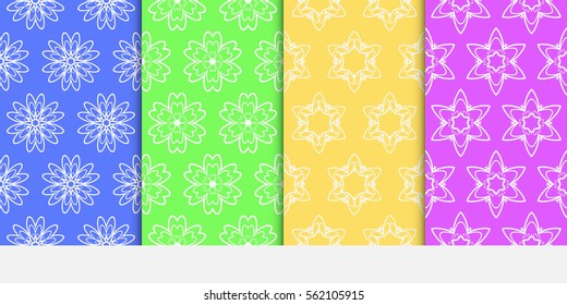 set of Lace seamless pattern with floral ornament. Creative Vector illustration. for design invitation, wallpaper, textile, decor, fabric