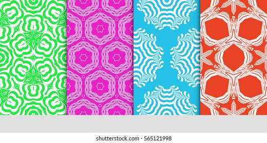 set of Lace seamless pattern. floral ornament. Creative Vector illustration. for design invitation, background, wallpaper