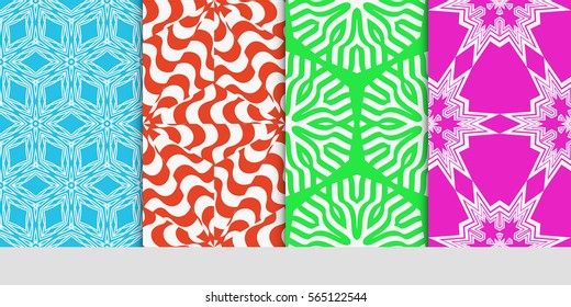 set of Lace seamless pattern. floral ornament. Creative Vector illustration. for design invitation, background, wallpaper