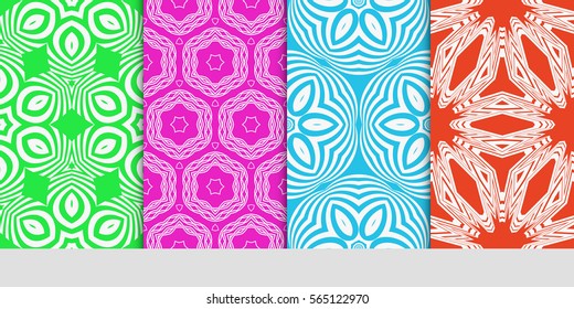 set of Lace seamless pattern. floral ornament. Creative Vector illustration. for design invitation, background, wallpaper