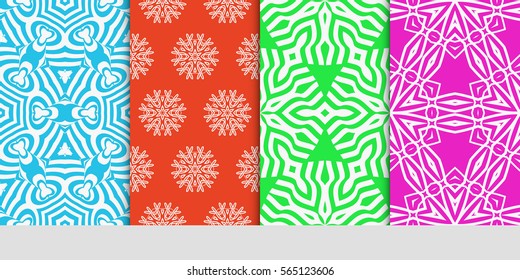 set of Lace seamless pattern. floral ornament. Creative Vector illustration. for design invitation, background, wallpaper