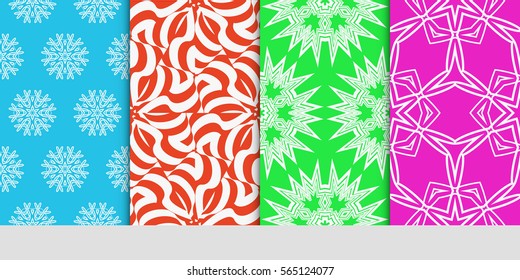 set of Lace seamless pattern. floral ornament. Creative Vector illustration. for design invitation, background, wallpaper