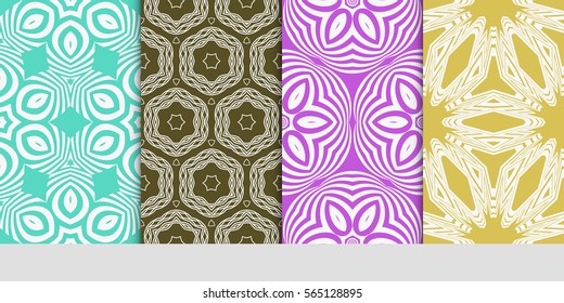set of Lace seamless pattern. floral ornament. Creative Vector illustration. for design invitation, background, wallpaper