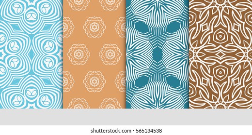 set of Lace seamless pattern. floral ornament. Creative Vector illustration. for design invitation, background, wallpaper