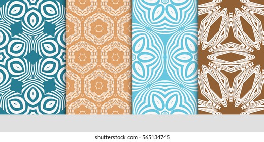 set of Lace seamless pattern. floral ornament. Creative Vector illustration. for design invitation, background, wallpaper
