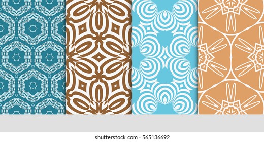 set of Lace seamless pattern. floral ornament. Creative Vector illustration. for design invitation, background, wallpaper