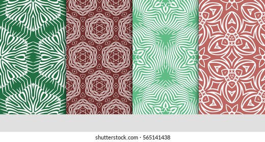 set of Lace seamless pattern. floral ornament. Creative Vector illustration. for design invitation, background, wallpaper
