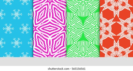 set of Lace seamless pattern. floral ornament. Creative Vector illustration. for design invitation, background, wallpaper