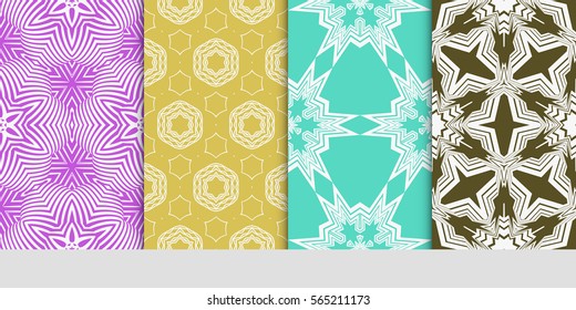 set of Lace seamless pattern. floral ornament. Creative Vector illustration. for design invitation, background, wallpaper