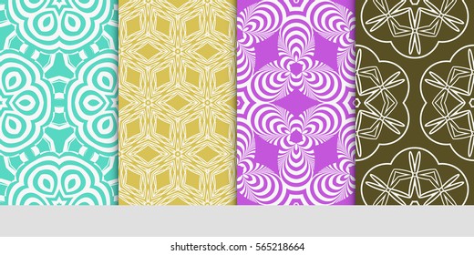 set of Lace seamless pattern. floral ornament. Creative Vector illustration. for design invitation, background, wallpaper