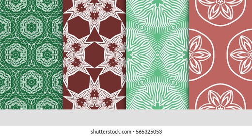 set of Lace seamless pattern. floral ornament. Creative Vector illustration. for design invitation, background, wallpaper