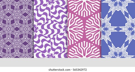 set of Lace seamless pattern. floral ornament. Creative Vector illustration. for design invitation, background, wallpaper