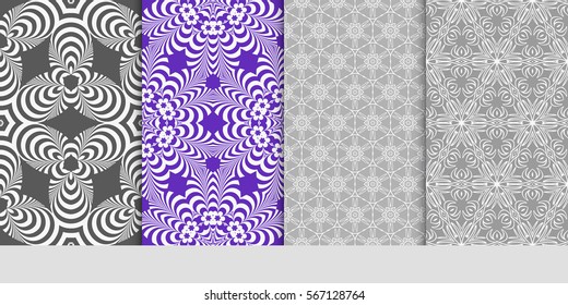 set of Lace seamless pattern with floral ornament. Creative Vector illustration. for design invitation, background, wallpaper