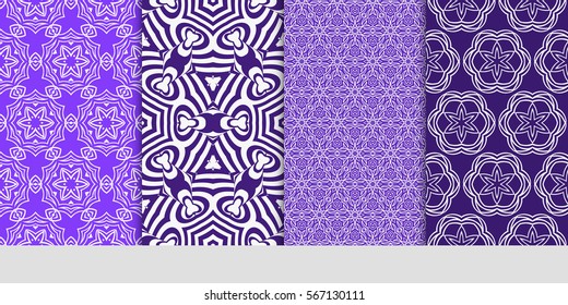 set of Lace seamless pattern with floral ornament. Creative Vector illustration. for design invitation, background, wallpaper