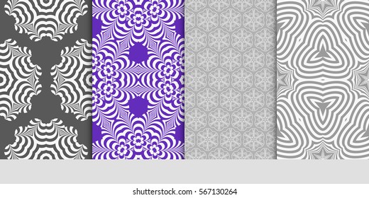 set of Lace seamless pattern with floral ornament. Creative Vector illustration. for design invitation, background, wallpaper