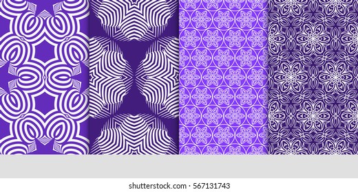 set of Lace seamless pattern with floral ornament. Creative Vector illustration. for design invitation, background, wallpaper