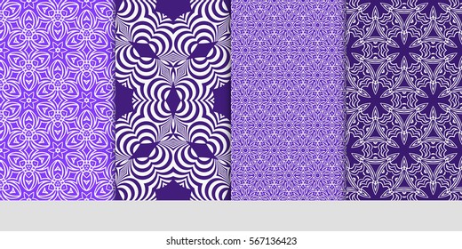 set of Lace seamless pattern with floral ornament. Creative Vector illustration. for design invitation, background, wallpaper